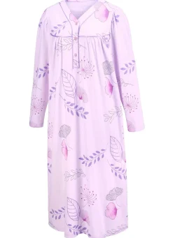 Zweierpack Nachthemden, 3/4 -langen Ärmeln mit Knopfleiste