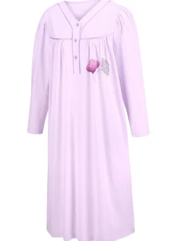 Zweierpack Nachthemden, 3/4 -langen Ärmeln mit Knopfleiste