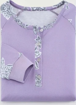 Zweierpack Nachthemden, knielang mit Knopfleiste