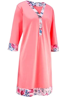 Zweierpack Nachthemden, kürzer geschnitten mit Knopfleiste