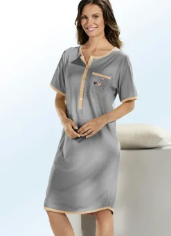 Zweierpack Nachthemden, Kurzarm mit Knopfleiste