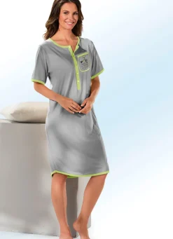 Zweierpack Nachthemden, Kurzarm mit Knopfleiste