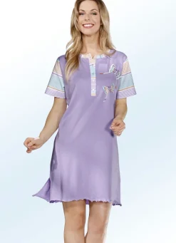 Zweierpack Nachthemden, Kurzarm mit Knopfleiste