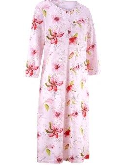 Zweierpack Nachthemden, 3/4-lange Ärmel mit Knopfleiste