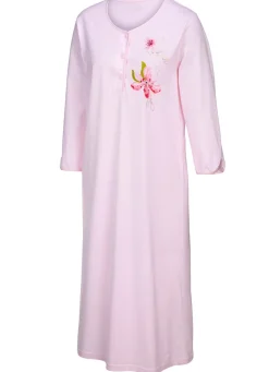 Zweierpack Nachthemden, 3/4-lange Ärmel mit Knopfleiste