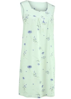 Zweierpack Nachthemden mit breiten Trägern und Knopfleiste