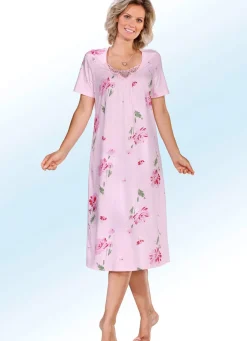 Zweierpack Nachthemden mit kurzen Ärmeln und Spitze