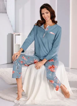 Zweierpack Schlafanzüge mit langen Ärmeln und langer Hose