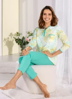 Zweierpack Schlafanzüge mit langen Ärmeln und langer Hose