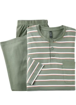 Zweierpack Schlafanzüge mit Knopfleiste und offenen Abschlüssen