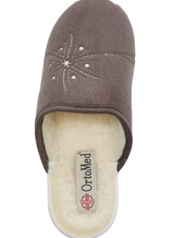 Zweierpack, warme Damen-Hausschuhe, Weite H, mit Wolle